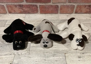 Vintage Pound Puppies Plush 8" Lot of 3 Black, Spotted And Grey - Bild 1 von 5