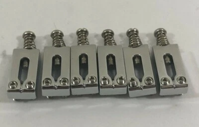 Sillines de puente cromados especiales Kramer Baretta 2020 2-1/16" con HW Foto 1 de 4