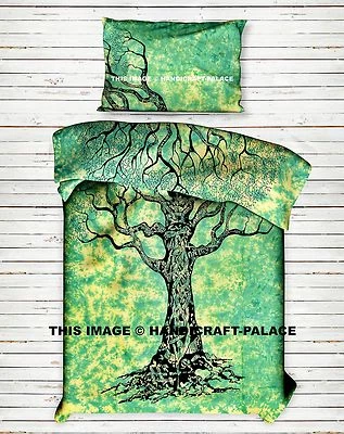 Tree of Life Mandala Bedsheet Bedding Set Indian Cotton Bedspread Coverlet Throw - Image 1 of 2