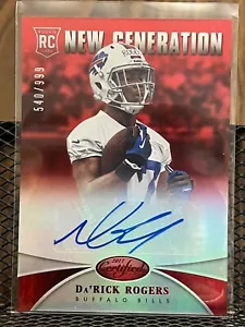 DA'RICK ROGERS 2013 CERTIFIED NEW GENERATION BILLS AUTO ROOKIE AUTOGRAPH RC /999 - Picture 1 of 2