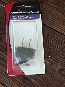 New Cooper Wiring Device 1912CU-PT Brown Flat Handle 2-wire Plug, 15 Amp/125 V - Picture 1 of 5
