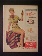 Royal Couronne Cola Soda Boisson Film Betty Hutton Imprimé Ad ~ Vintage Orig