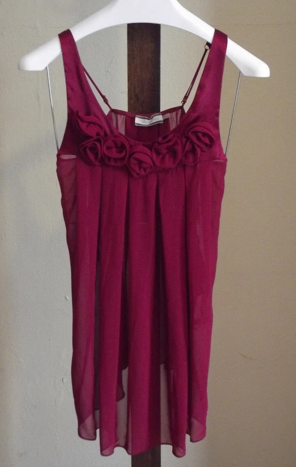 Vestido Flora Nikrooz Nuevo con Etiquetas Bebé Muñeca con Tanga Rosetas Merlot Talla Pequeña S 2 piezas Foto 1 de 3