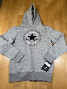 NEW Converse All Star Hoodie Boys Size Medium 10-12 Yrs Dk Grey Heather NWTs - Picture 1 of 7