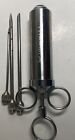 Vintage Dimeshy Stainless Steel Meat injector- 3 needles