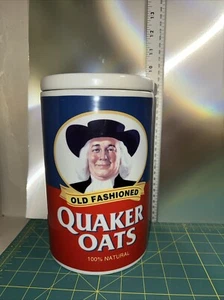 VTG Quaker Oats Ceramic Cookie Jar 120th Anniversary W/lid - Picture 1 of 10