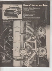 Original Triumph TR6 Zeitschriftenanzeige von 1974 "It Doesn't Just Get You There" - Bild 1 von 1