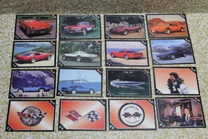 1991 Corvette Cards 16 Collect-A-Card VETTE SET Corvette's & Boat & M. Andretti - Picture 1 of 10