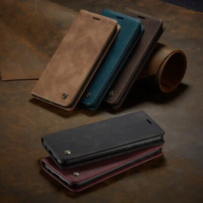Leather Wallet Flip Case Cover For Samsung S25 S22 S23 S24 Ultra S20 FE A17 A16 - Image 1 of 4
