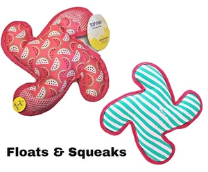 Top Paw Wassermelone gestreift doppelseitig schwimmender Propeller Hundespielzeug mit Quietscher - Bild 1 von 5