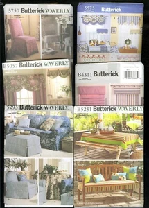 Menge 10 Butterick & Simplicity Muster WOHNKULTUR DEKORIEREN FENSTER UNGESCHNITTEN - Bild 1 von 5