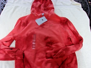 NWT Nike hooded cotton blend pullover, Kids S, L, or XL, tie dye orange, $60 - Picture 1 of 6