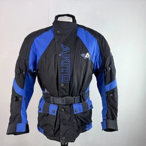 Akito Cobra Maxx Cordura Touring Motorcycle Jacket size Men's Large Blue/Black - Picture 1 of 10