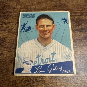 GERALD WALKER DETROIT TIGERS 1934 GOUDEY ORIGINAL MLB BASEBALL CARD #26 - Picture 1 of 10