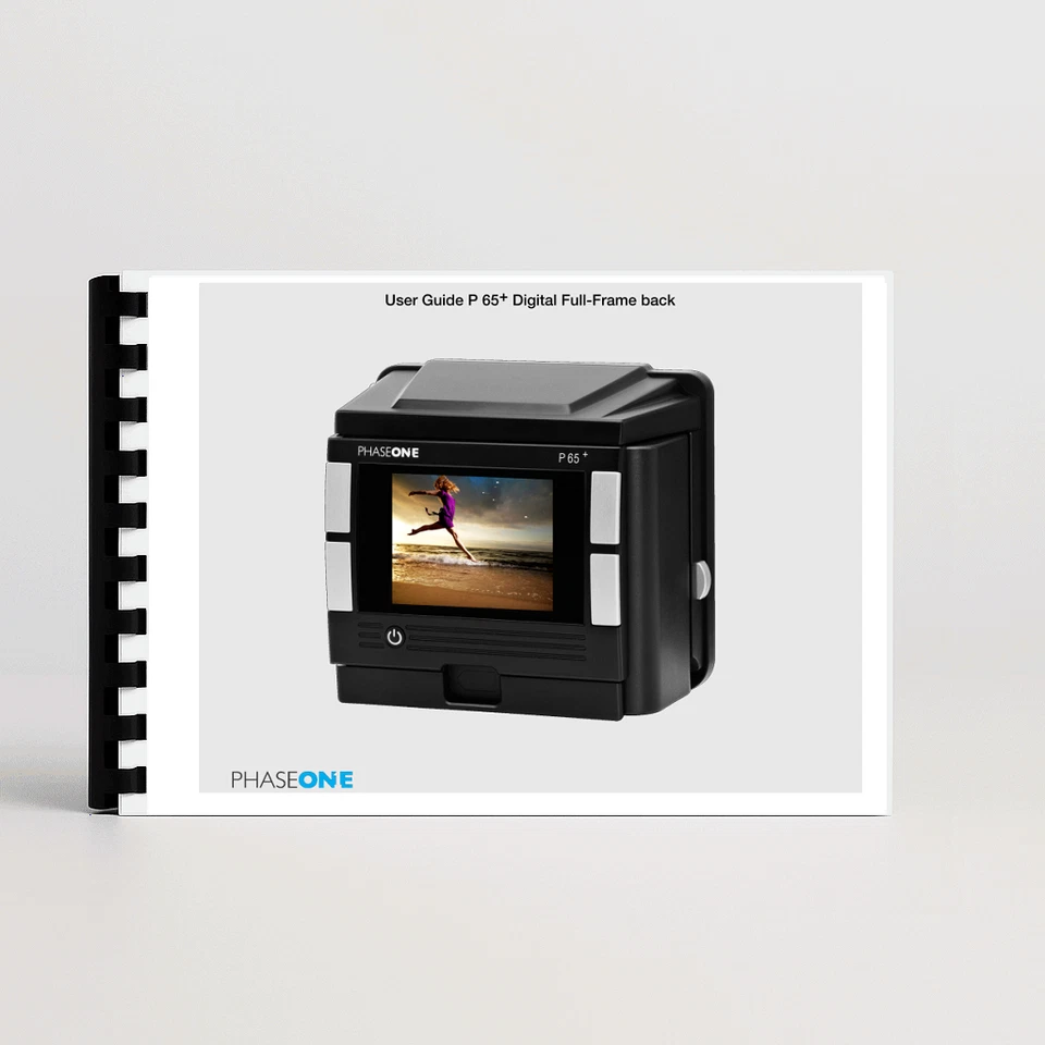 Phase One P65+ manual del propietario trasero guía del usuario Foto 1 de 1