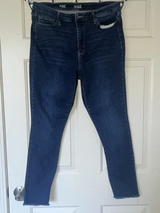 ANA a new approach 14 high rise jegging dark wash raw hem stretch jeans - Picture 1 of 5