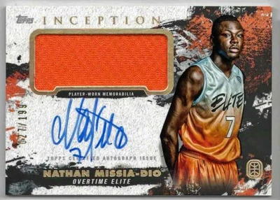 NATHAN MISSIA-DIO 2021-22 Topps Inception Overtime Elite AUTO JERSEY RELIC /199 - Image 1 of 2