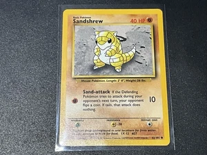 Pokémon Sandshrew 62/102 BS Base Set Unlimited LP FREE SH - Picture 1 of 2
