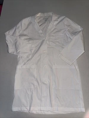 WHITE button-down Lab Coat ALLHEART Labs See Pics For Measurements - Image 1 of 4