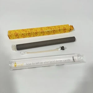 Lucid Liquid Candle Works 11" Tafelkerzen, tropffrei, nachfüllbar grau - Bild 1 von 6