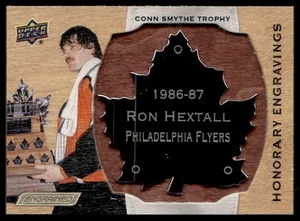 2018-19 UD Engrained Honorary Engravings Metal Placard Ron Hextall 069/100 - Picture 1 of 2