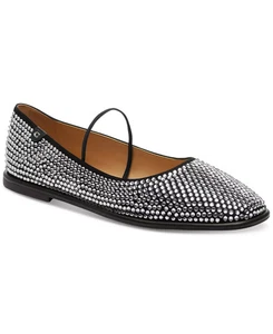 Coach Emilia Black Suede Crystal Mary Jane (Size 7B) Women's Shoes Flats - Picture 1 of 15