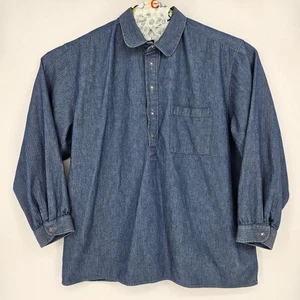 Vintage Wah Maker Hemd Herren XXL Blau Western Cowboy Ranch Langarm - Bild 1 von 12