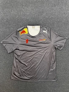 Red Bull Racing Shirt Mens 2XL Gray Formula 1 F1 Puma Lightweight Number 1 Tee - Picture 1 of 6