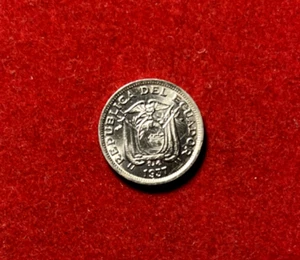 Ecuador 1937 5 Centavos UNC Nickel Coin KM#75 T4290 - Picture 1 of 2