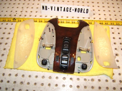 Mercedes 00-06 C215 CL600 W220 S600 Front center BURL wood Dome Genuine 1 Light - Image 1 of 4