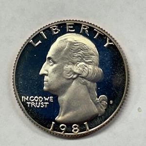 1981 S PP Washington Viertel aus Proof Set mit kostenlosem Versand - Bild 1 von 2