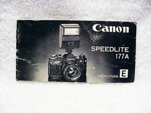 Canon Speedlite 177A Instructions Book | $4.70 | - Picture 1 of 1