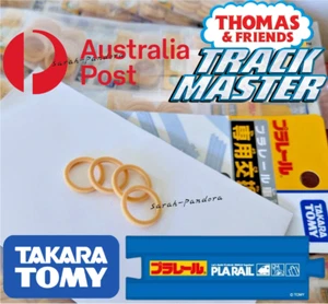 4 Tomy Trackmaster Thomas train PLARAIL rubber traction tyre tire Takara AU NEW - Picture 1 of 4