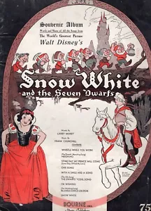 Schneewittchen und die sieben Zwerge Vintage illustriertes Liederbuch - KOSTENLOSER VERSAND - Bild 1 von 2