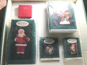 1996 Hallmark Membership Kit with 4 Ornaments and CHARTER MEMBER PIN - RARE - Picture 1 of 1