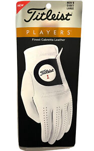 NEW Titleist PLAYERS Golf Glove - Left Hand Fit Mens Cadet - Large - Pearl