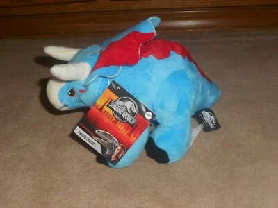 全新,JURASSIC WORLD 9 英寸恐龙 NASUTOCERATOPS 毛绒填充动物 2021 — 第 1/4 张图片