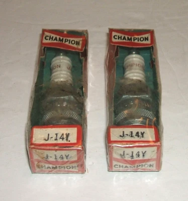 J-14Y Champion Spark Plugs (2) Mopar 1959-1971 V8 Dodge Plymouth J14y - Image 1 of 3