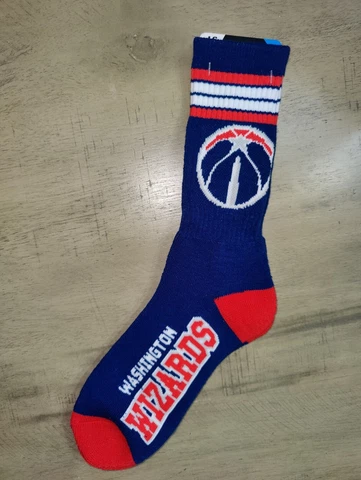 Washington Wizards Mens NBA Team Blue Deuce Crew Length Socks Large Cover