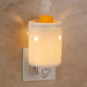 Ceramic Pluggable Wax Melt Warmer, Diffuser for Fragrance Oil, 2-In-1 Plug in... - Picture 1 of 12