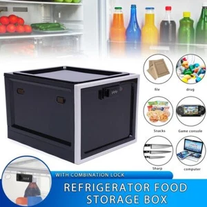 Lockable Food Storage Box for Refrigerator Snacks Large Capacity Locking Bin AU - Picture 1 of 13