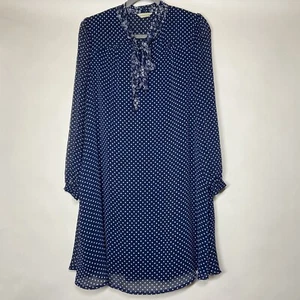 Anthropologie 11.1 Tylho Small Isla Polka Dot Floral Mini Tie Front Dress Boho - Bild 1 von 6