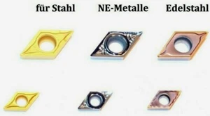 Wendeplatten für DCGT / DCMT..0702..11T3.. für Stahl, Edelstahl & NE-Metalle - Picture 1 of 19