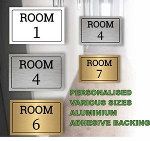 NUMMERIERTES ZIMMER PERSONALISIERTES SCHILD Hotel B&B Cafe Restaurant Firma Büro Zentrum - Bild 1 von 8