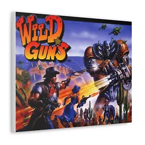 Wild Guns SNES Retro Style Box Art 90's Video Game Pixel Wall Art Canvas 3xSizes - Picture 1 of 22