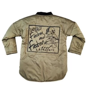 Kids Sherpa Lined Jacket Size 9 Green Embroidered Donald Long Sleeve Zip Coat - Picture 1 of 6