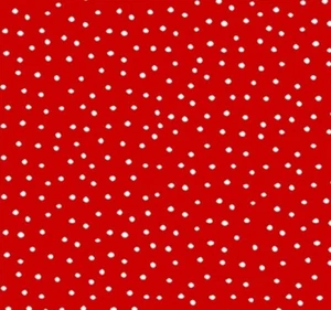 Loralie Designs - Dinky Dots Red & White Quilting & Crafting Fabric -Polka Dot - Picture 1 of 2