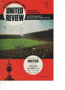 Manchester United v Italian Olympic XI 1967/68 Challenge Match with Token - Picture 1 of 2