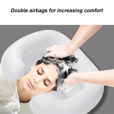 Inflatable Blow Up Basin Portable Travel Hair Washing Shampoo Sink Washbasin USA - Image 1 of 4