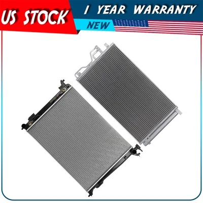 Radiator and AC Condenser Kit For 2010-2015 Hyundai Tucson 11-16 Kia Sportage - Image 1 of 4